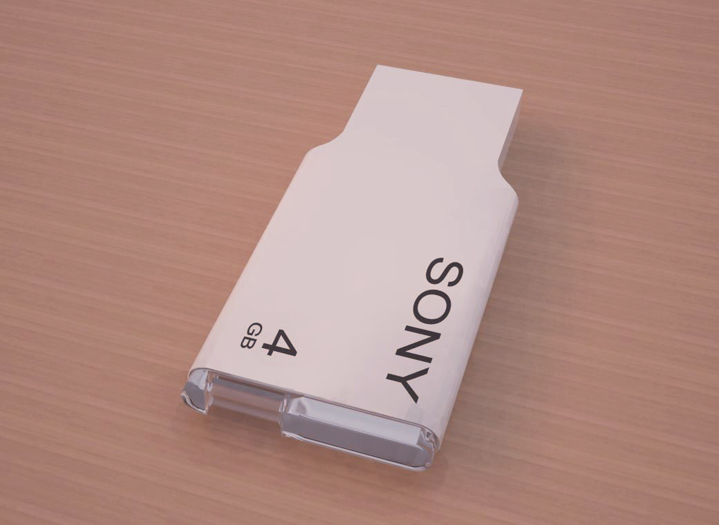 USB pedrive  Low-poly 3D model_8