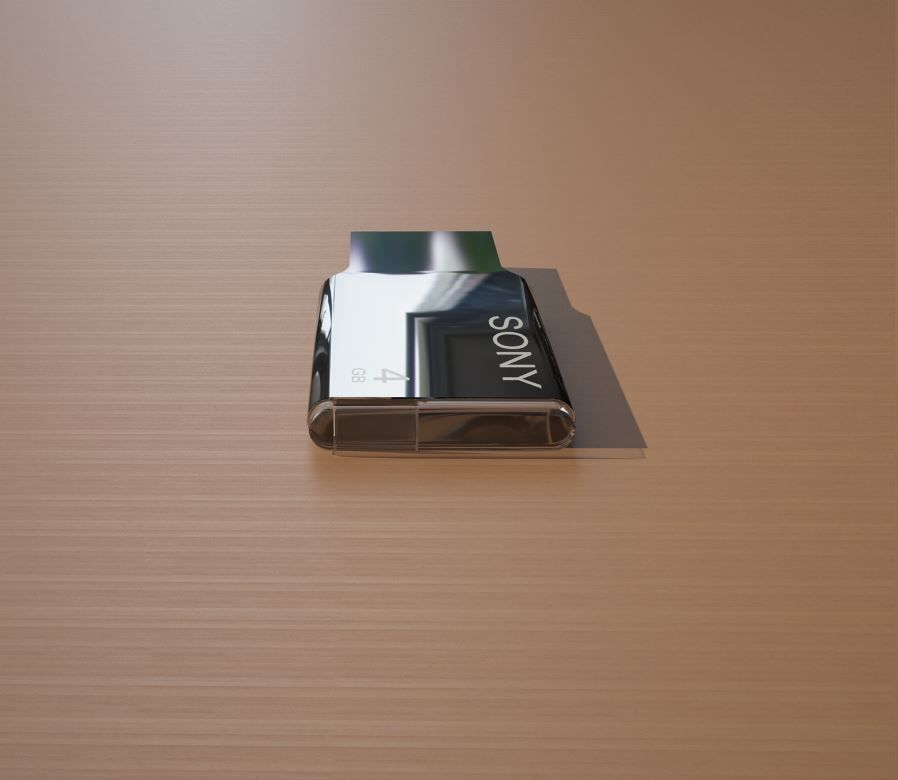 USB pedrive  Low-poly 3D model_2