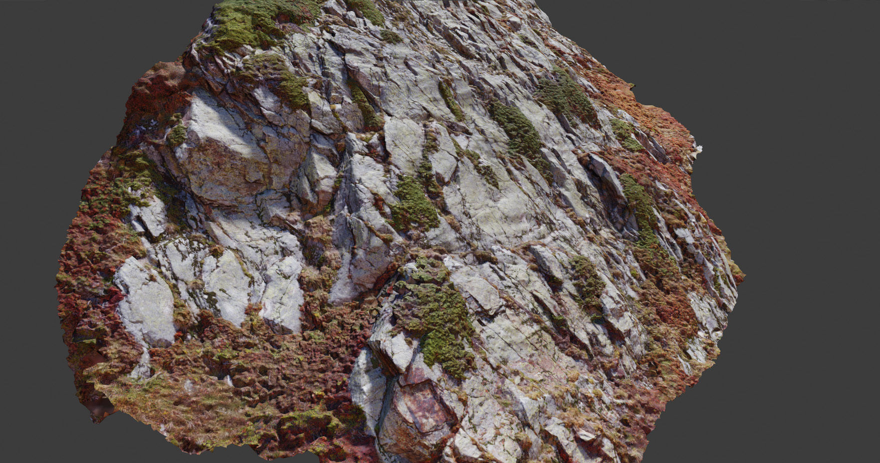 PBR Mountain Cliff  Slab Alps Scan Low-poly 3D model_10