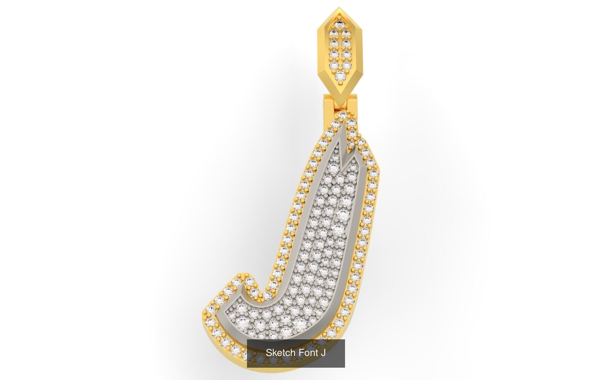 Sketch Font A-Z 3D Model Collection_12