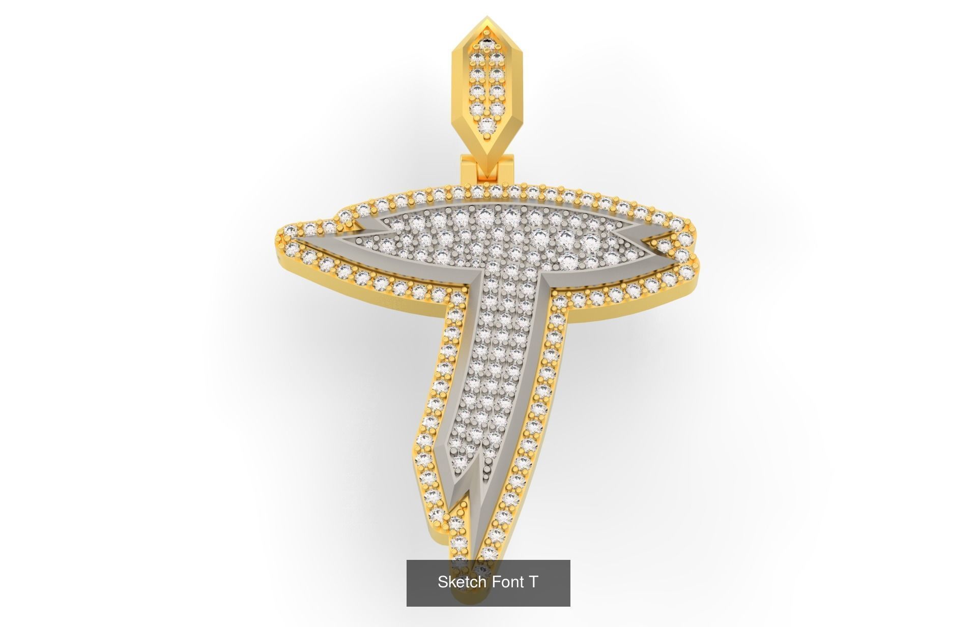 Sketch Font A-Z 3D Model Collection_22