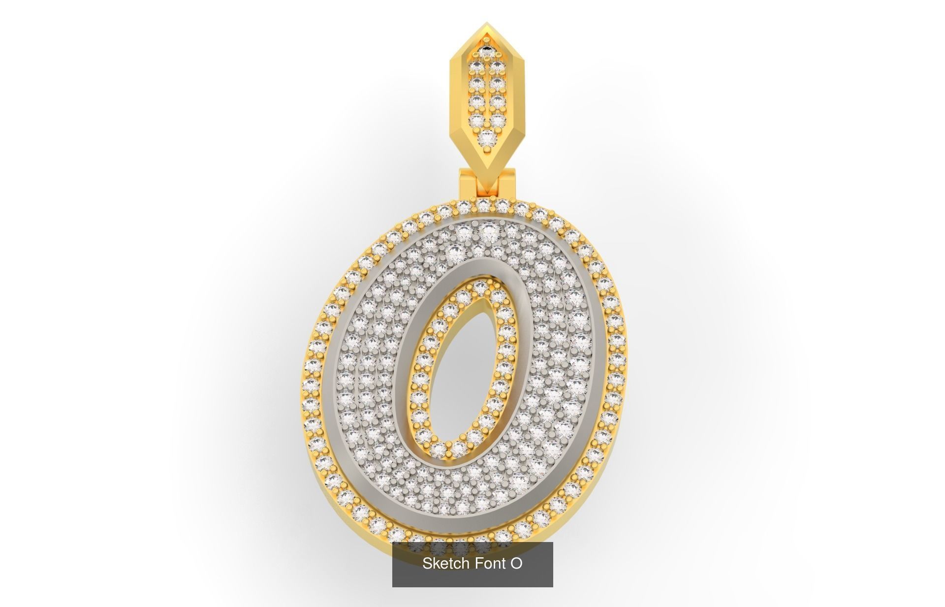 Sketch Font A-Z 3D Model Collection_17