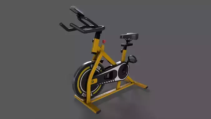 PBR Stationary Spinning Bike - Type B Low-poly 3D model
