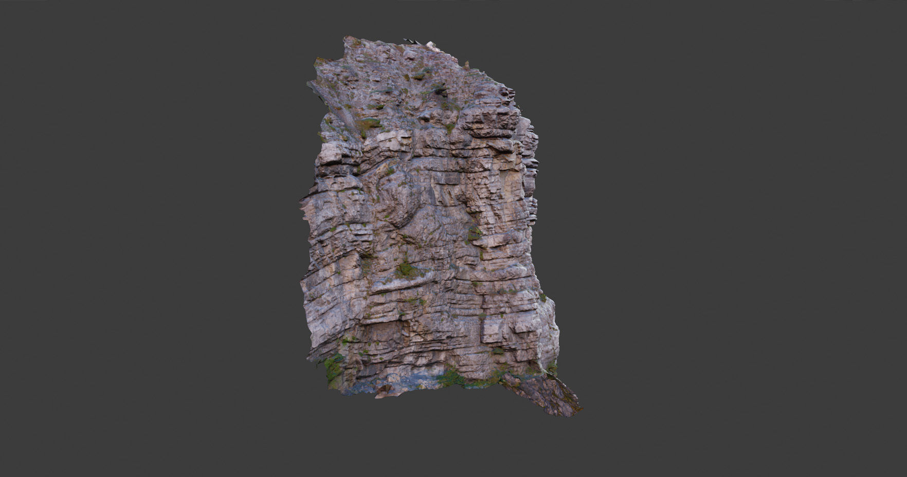 PBR Mountain Cliff Sediment  Alps Scan Low-poly 3D model_13