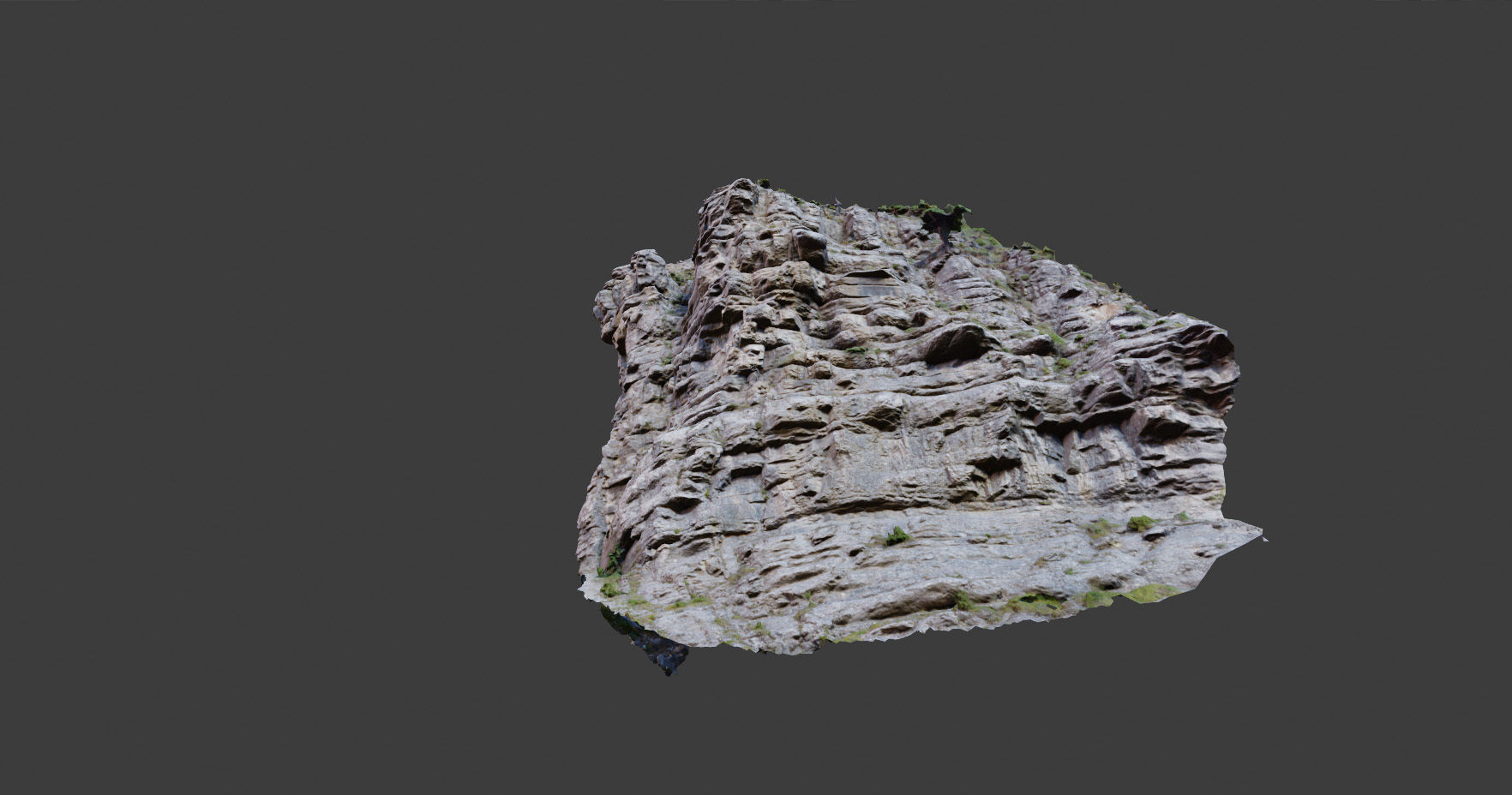 PBR Mountain Cliff Sediment  Alps Scan Low-poly 3D model_16