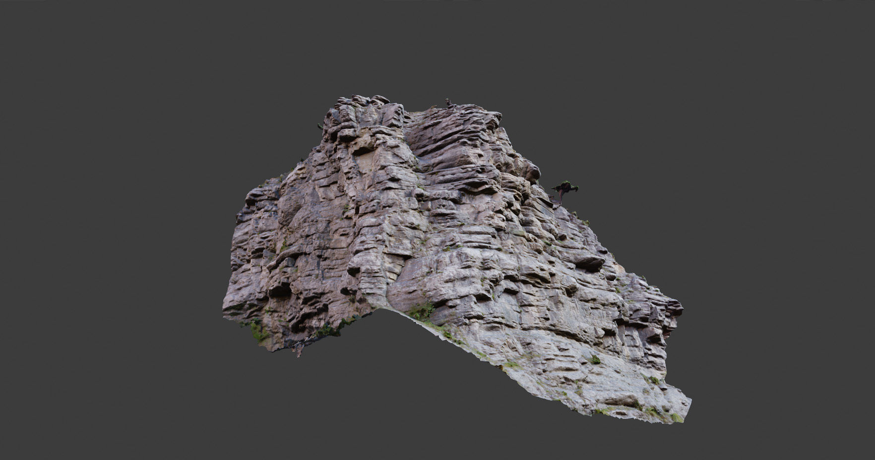 PBR Mountain Cliff Sediment  Alps Scan Low-poly 3D model_15