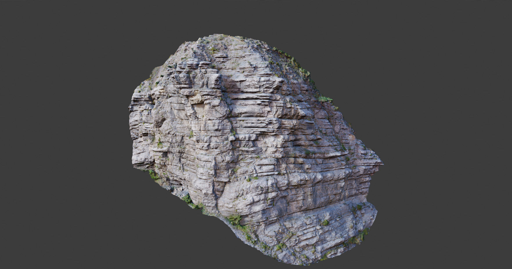 PBR Mountain Cliff Sediment  Alps Scan Low-poly 3D model_20