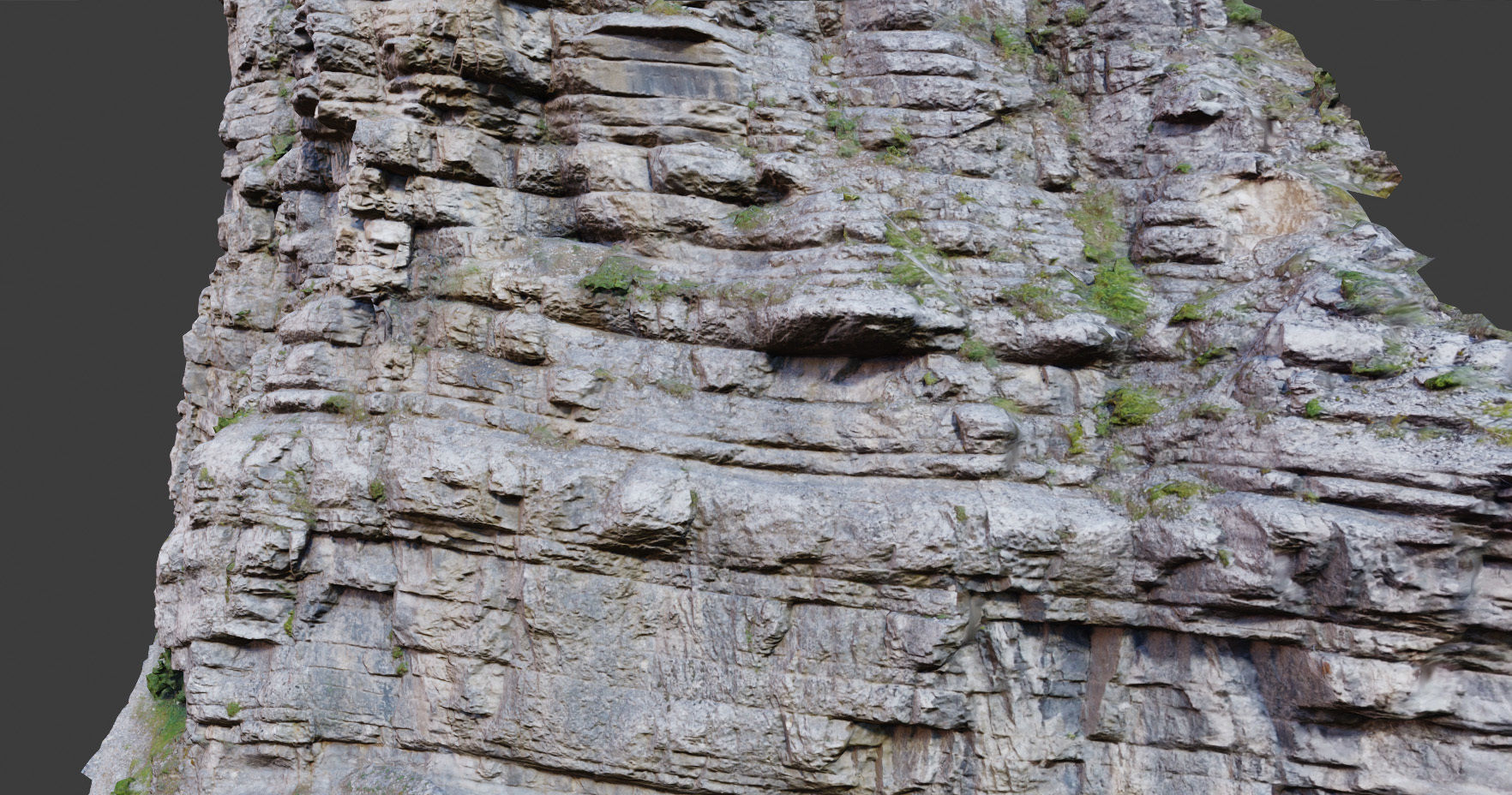 PBR Mountain Cliff Sediment  Alps Scan Low-poly 3D model_5