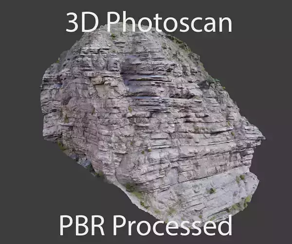 PBR Mountain Cliff Sediment  Alps Scan