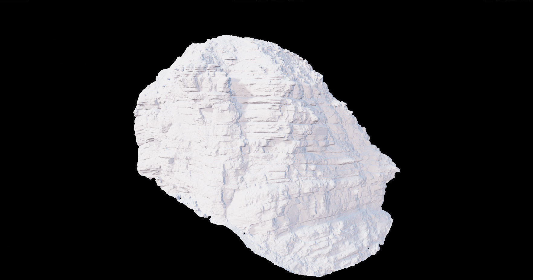 PBR Mountain Cliff Sediment  Alps Scan Low-poly 3D model_2