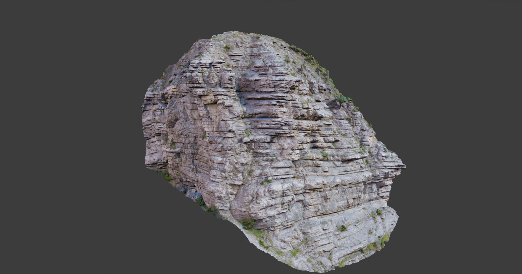 PBR Mountain Cliff Sediment  Alps Scan Low-poly 3D model_7