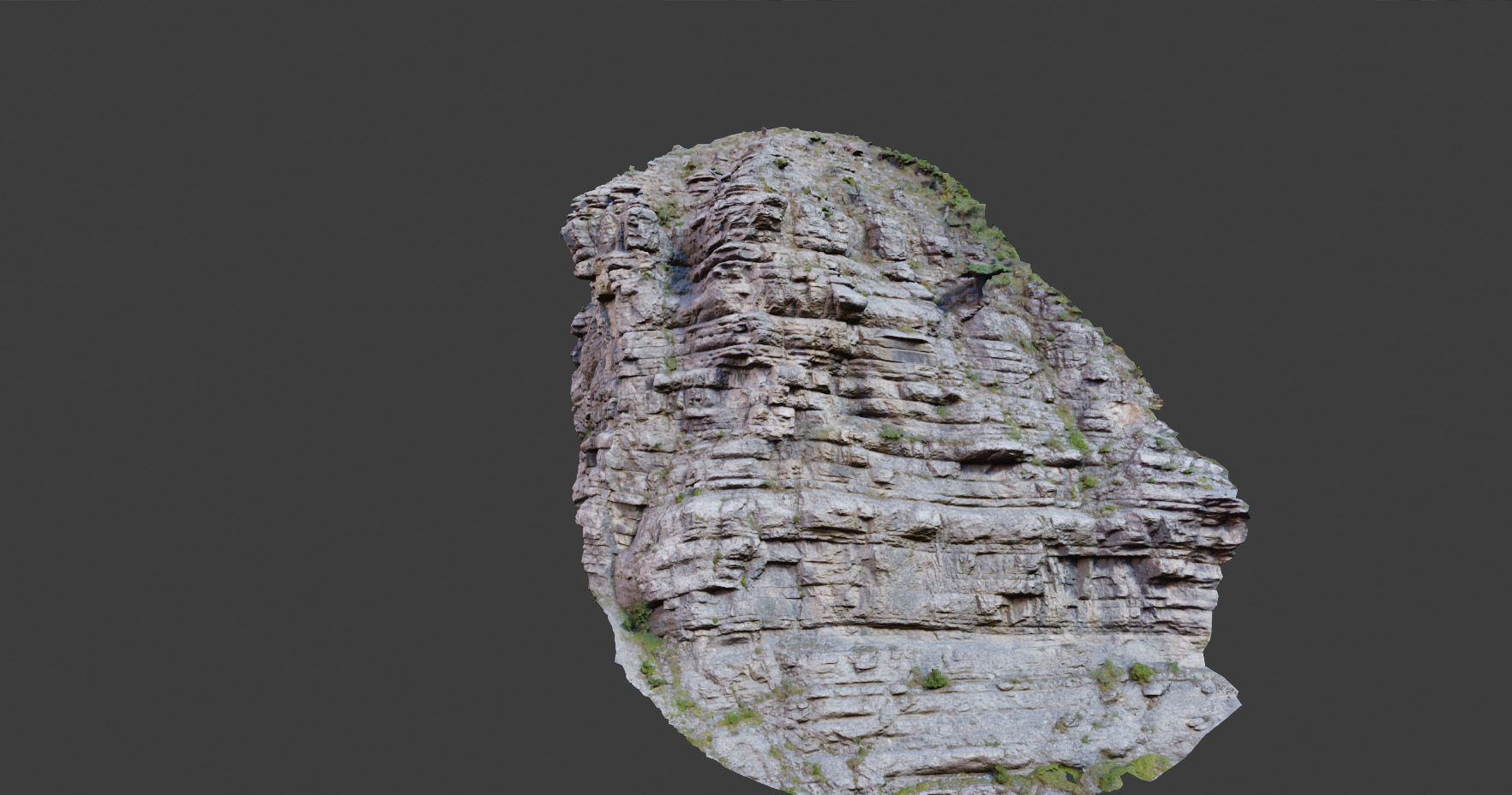 PBR Mountain Cliff Sediment  Alps Scan Low-poly 3D model_8