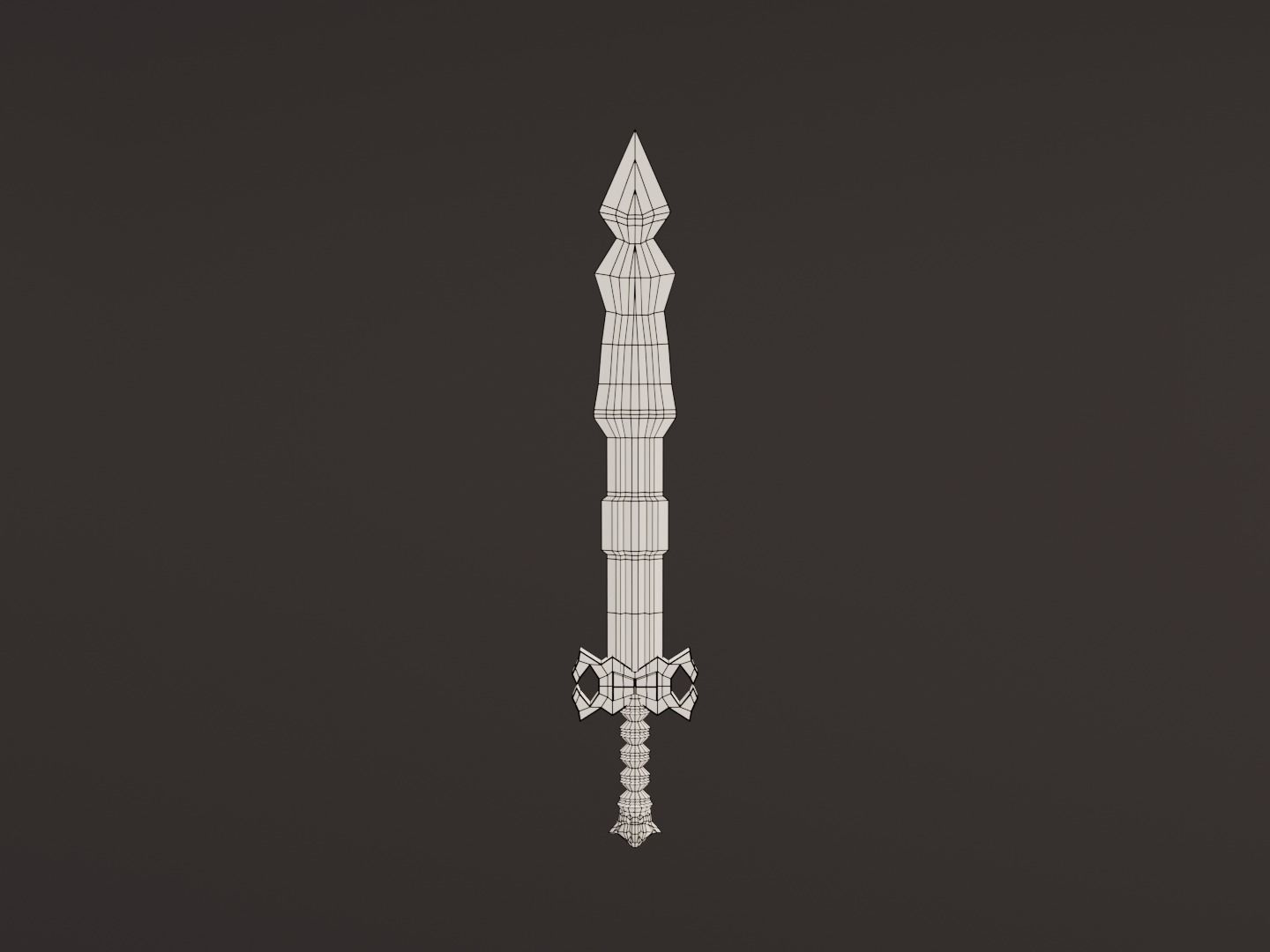 Fantasy Magma Sword - Elemental Sword - Fire Sword Low-poly 3D model_6