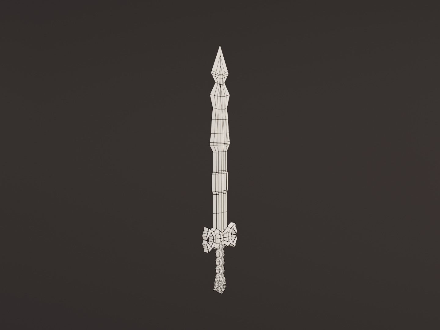 Fantasy Magma Sword - Elemental Sword - Fire Sword Low-poly 3D model_8