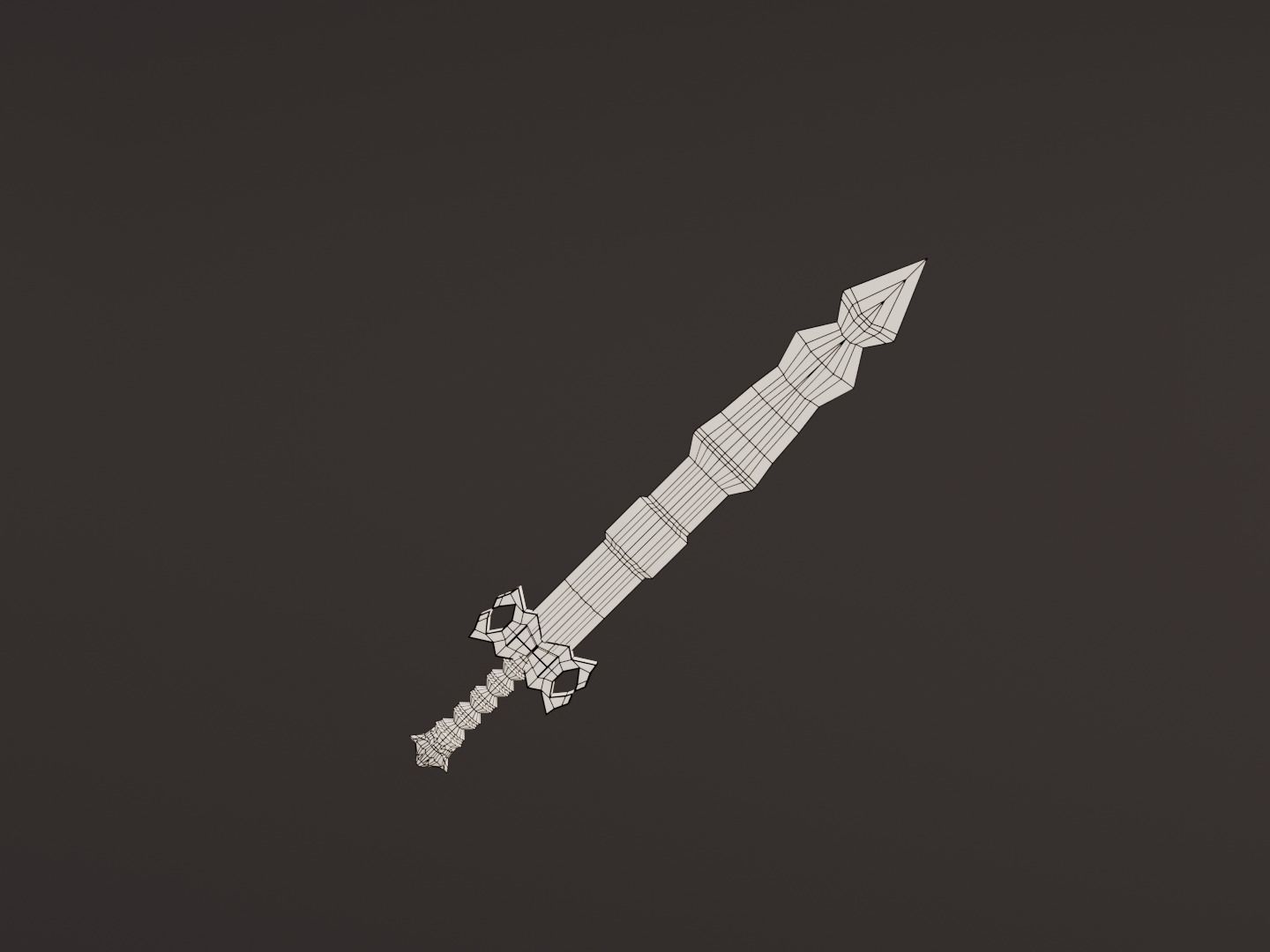 Fantasy Magma Sword - Elemental Sword - Fire Sword Low-poly 3D model_7