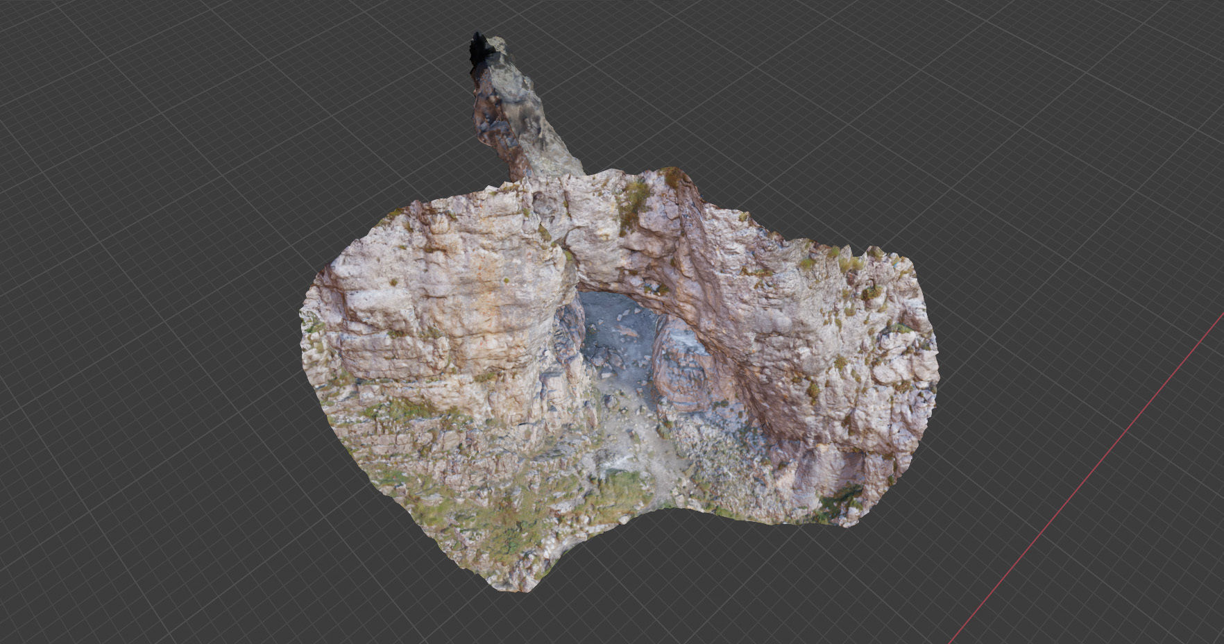 PBR Mountain Cave Entrance Alps Scan Low-poly 3D model_6