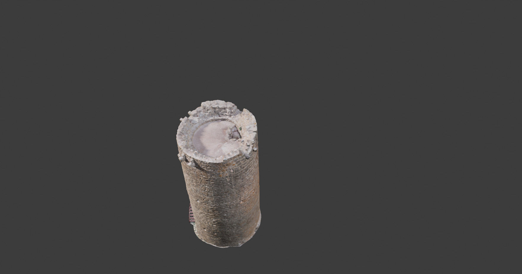 Castle Wall Tower ruins PBR Scanned Low-poly 3D model_15