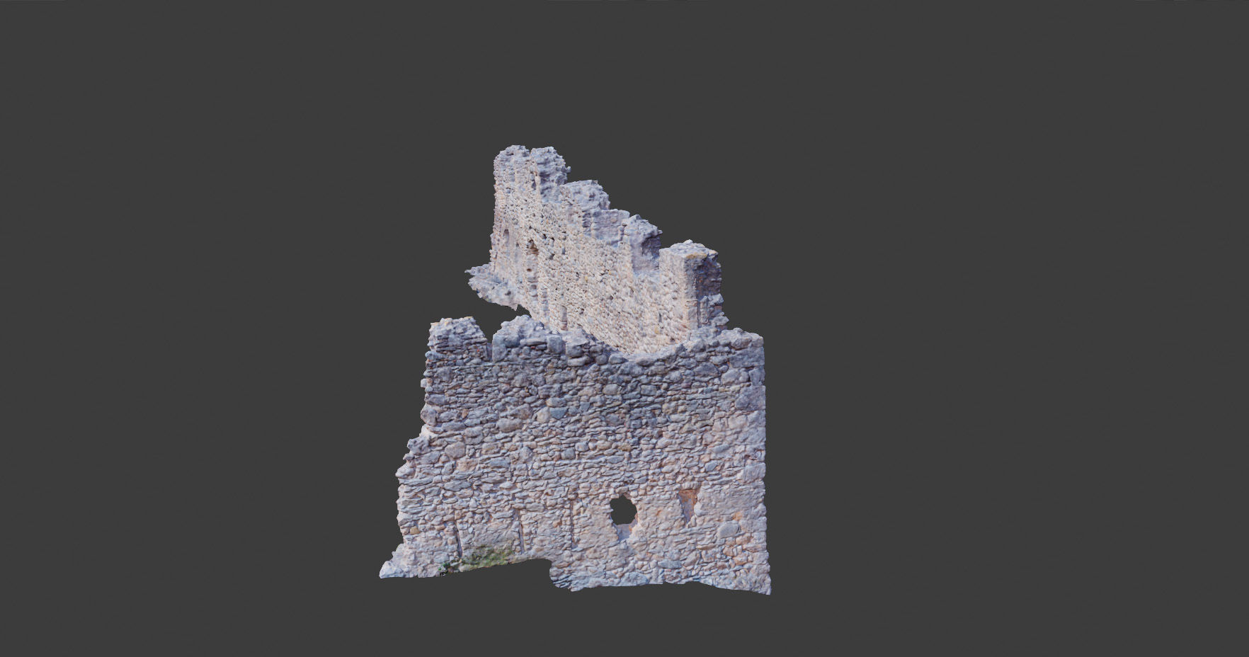 Castle Castle Wall  ruins PBR Scanned Low-poly 3D model_8