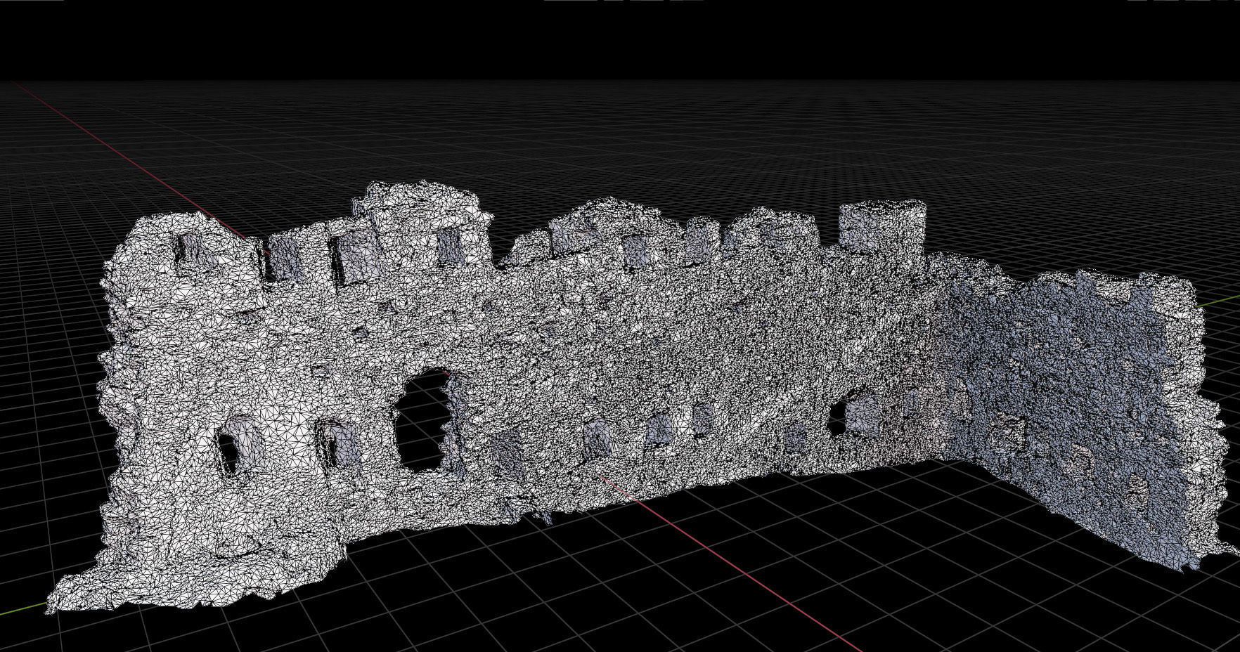 Castle Castle Wall  ruins PBR Scanned Low-poly 3D model_2