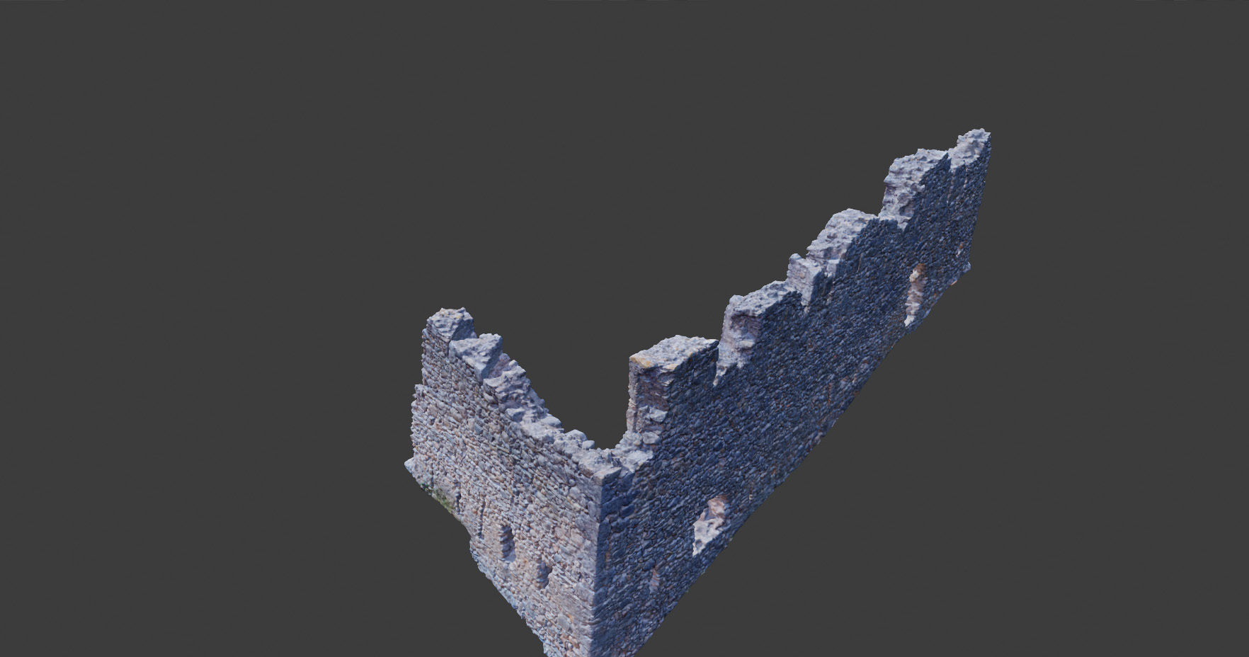 Castle Castle Wall  ruins PBR Scanned Low-poly 3D model_18