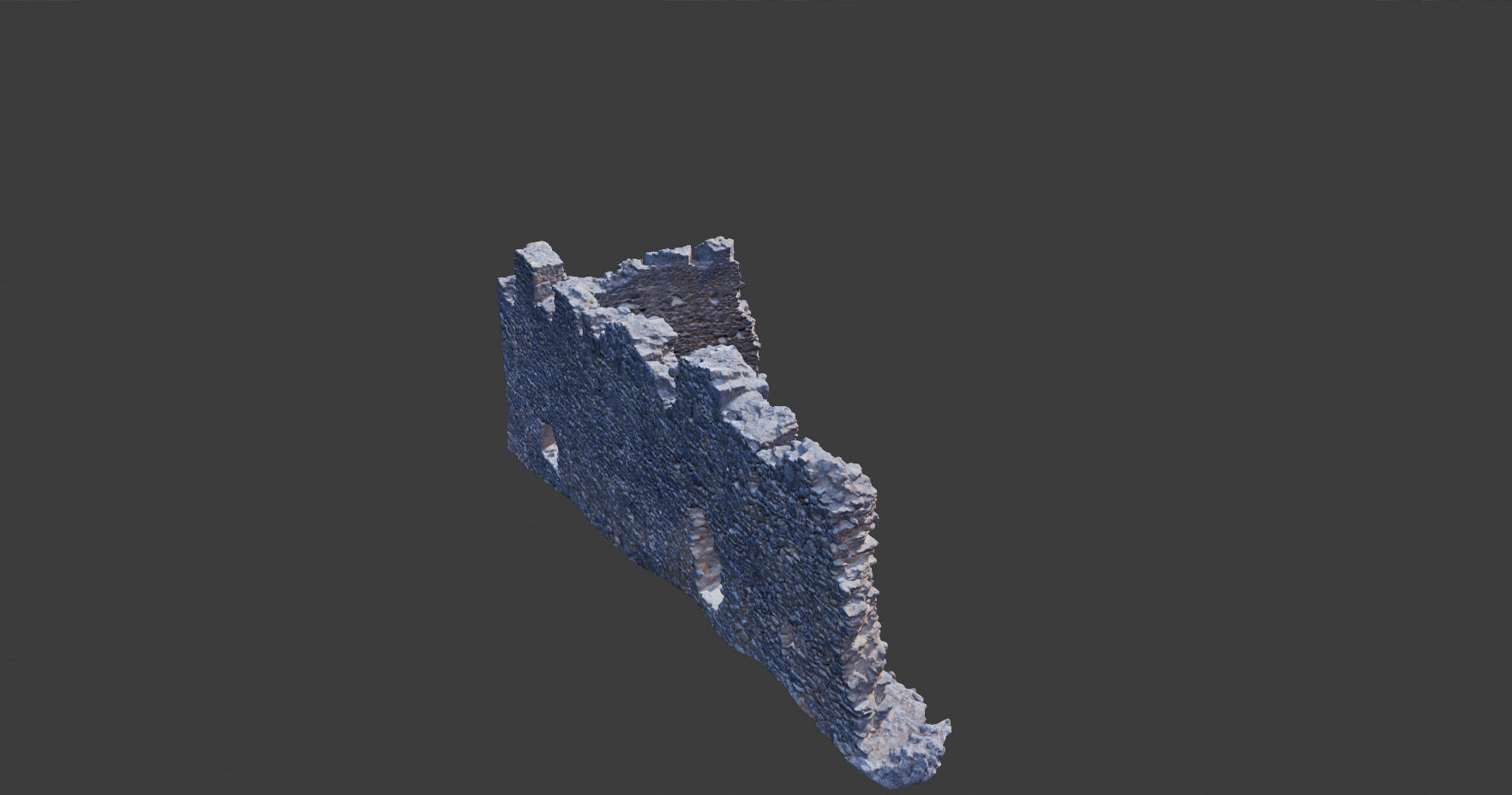 Castle Castle Wall  ruins PBR Scanned Low-poly 3D model_12