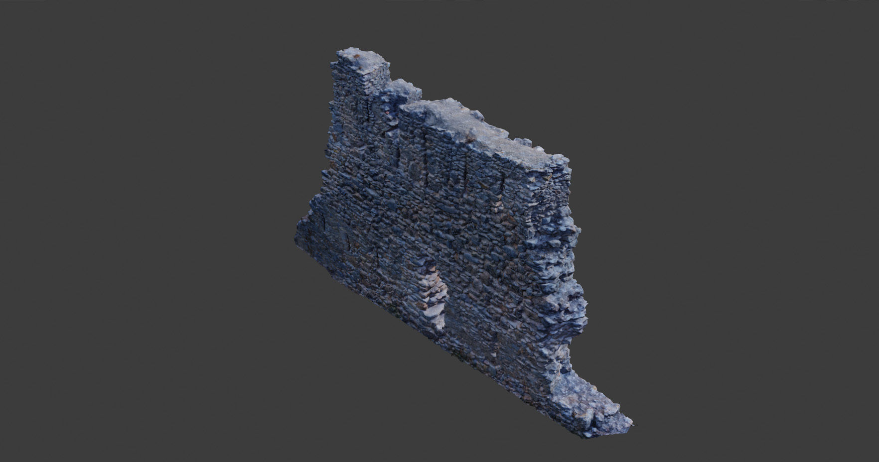Castle Wall Castle ruins PBR Scanned Low-poly 3D model_9
