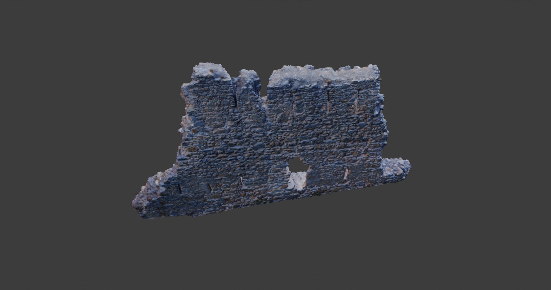 Castle Wall Castle ruins PBR Scanned Low-poly 3D model_10