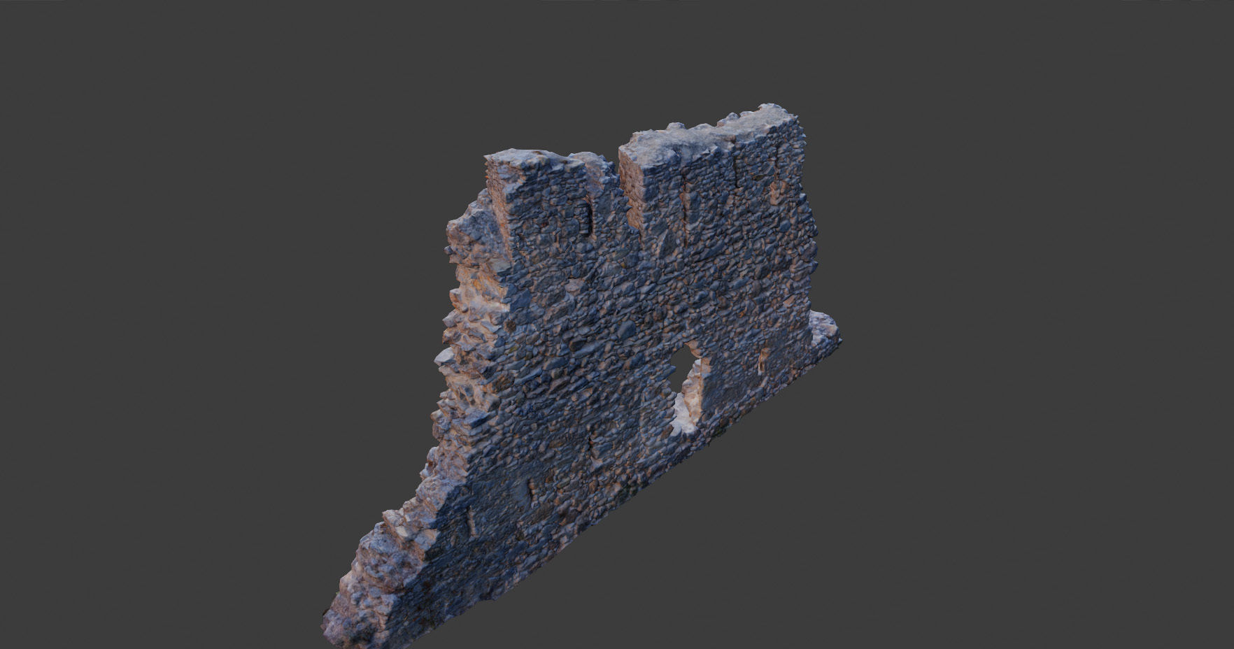 Castle Wall Castle ruins PBR Scanned Low-poly 3D model_11