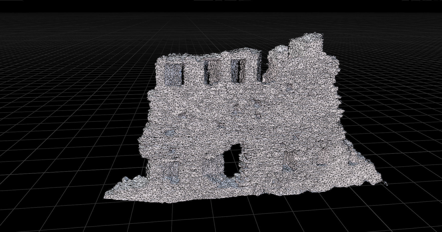 Castle Wall Castle ruins PBR Scanned Low-poly 3D model_5