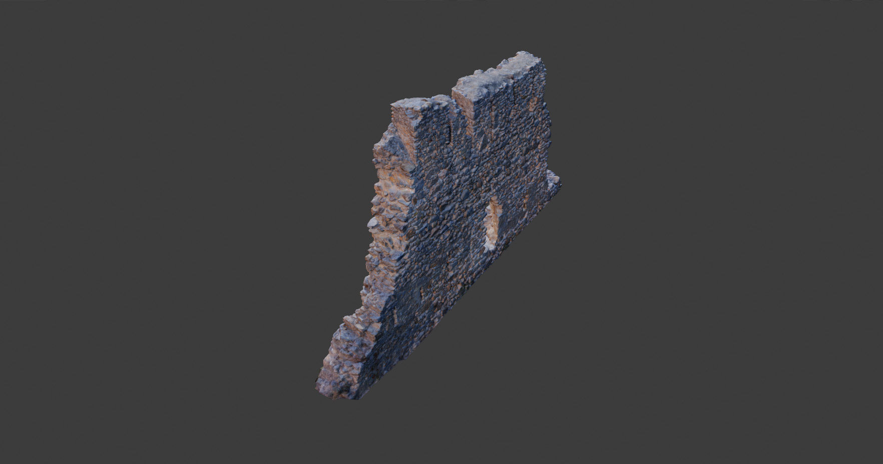 Castle Wall Castle ruins PBR Scanned Low-poly 3D model_12