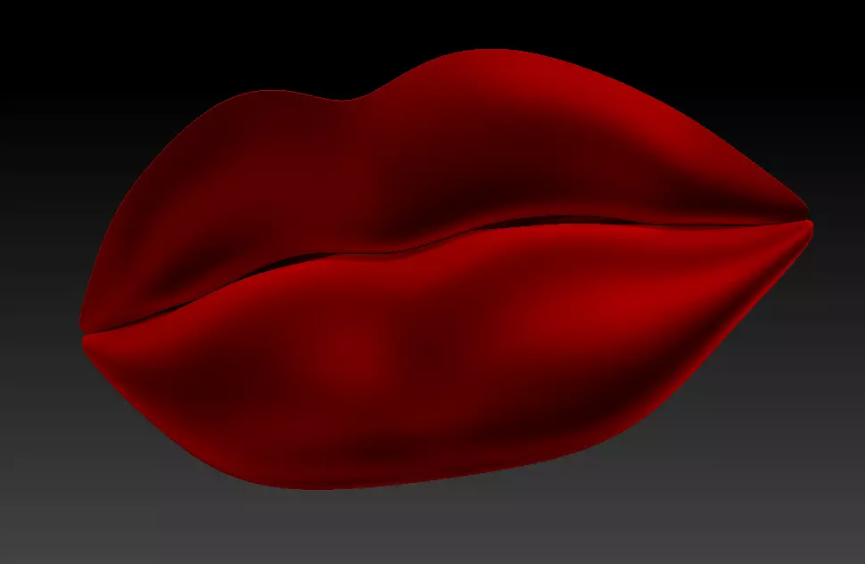 LIPS PUCKER DECOR PLAIN 3D print model
