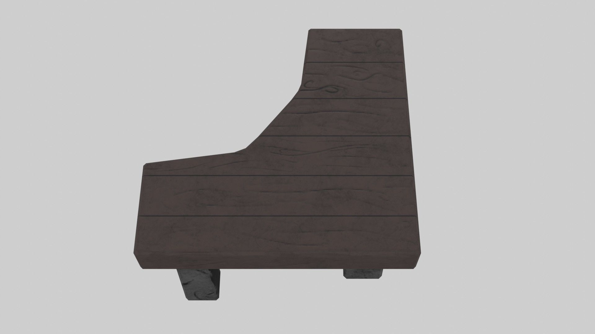 Writing table Low-poly 3D model_30