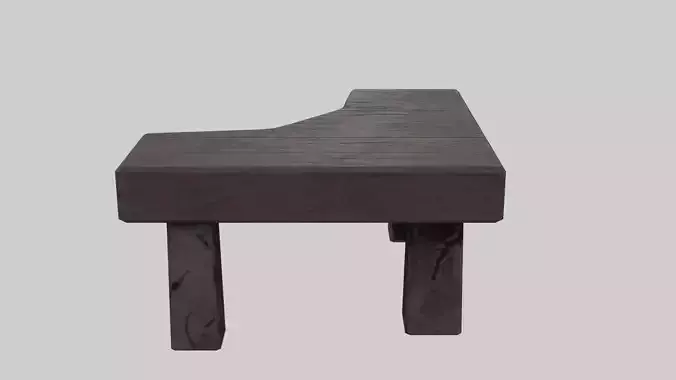 Writing table Low-poly 3D model