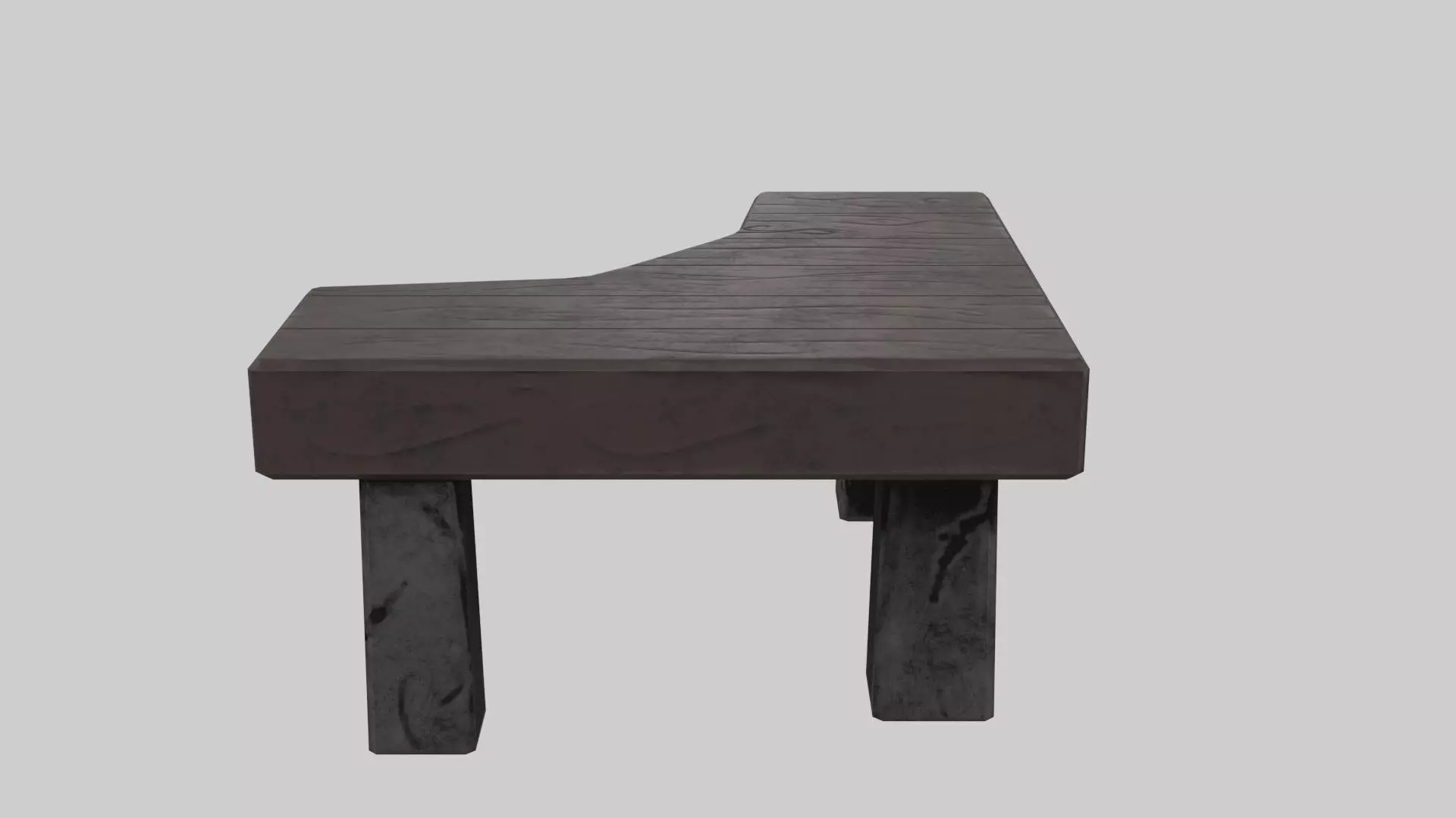 Writing table Low-poly 3D model_0