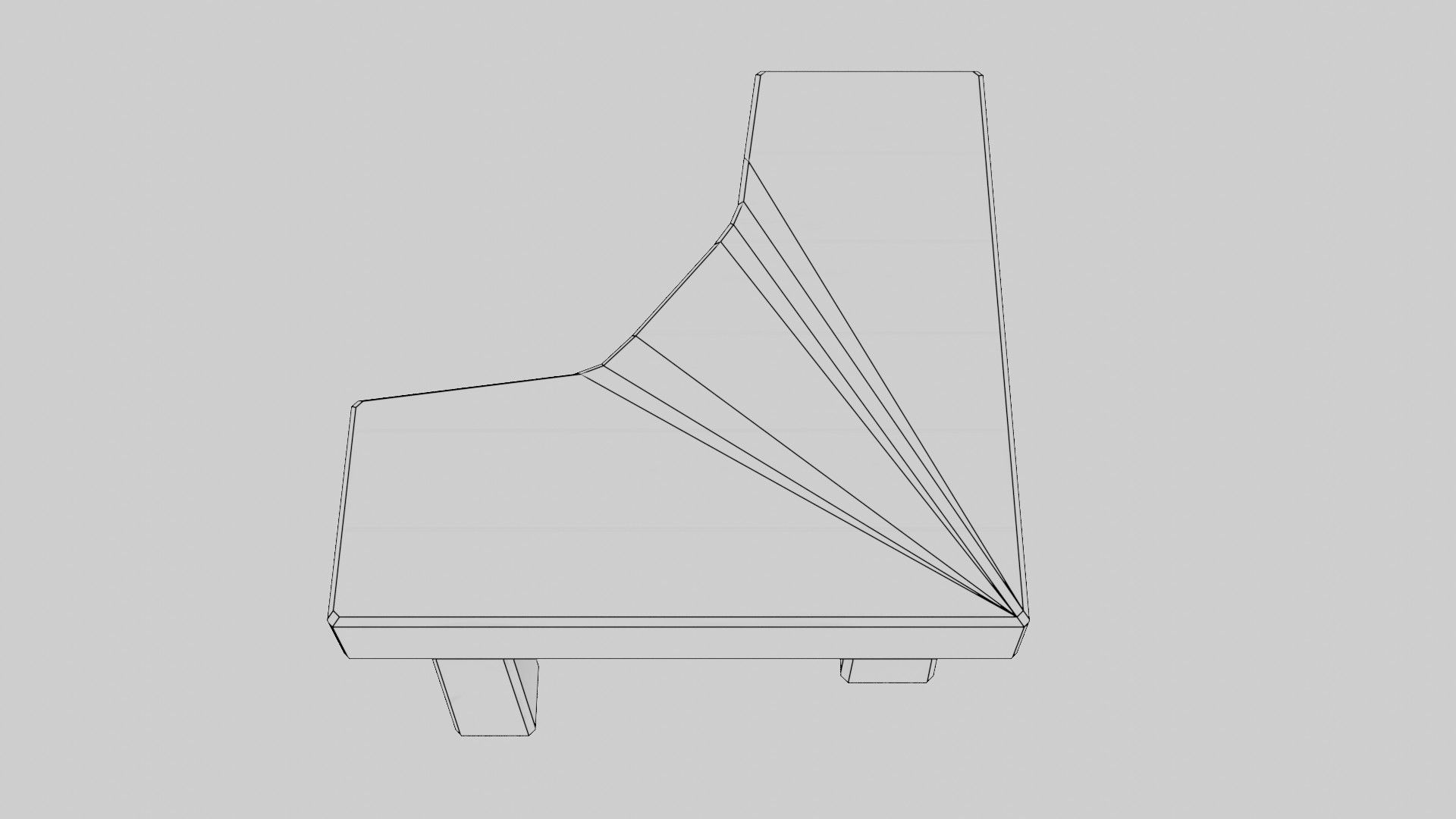 Writing table Low-poly 3D model_31