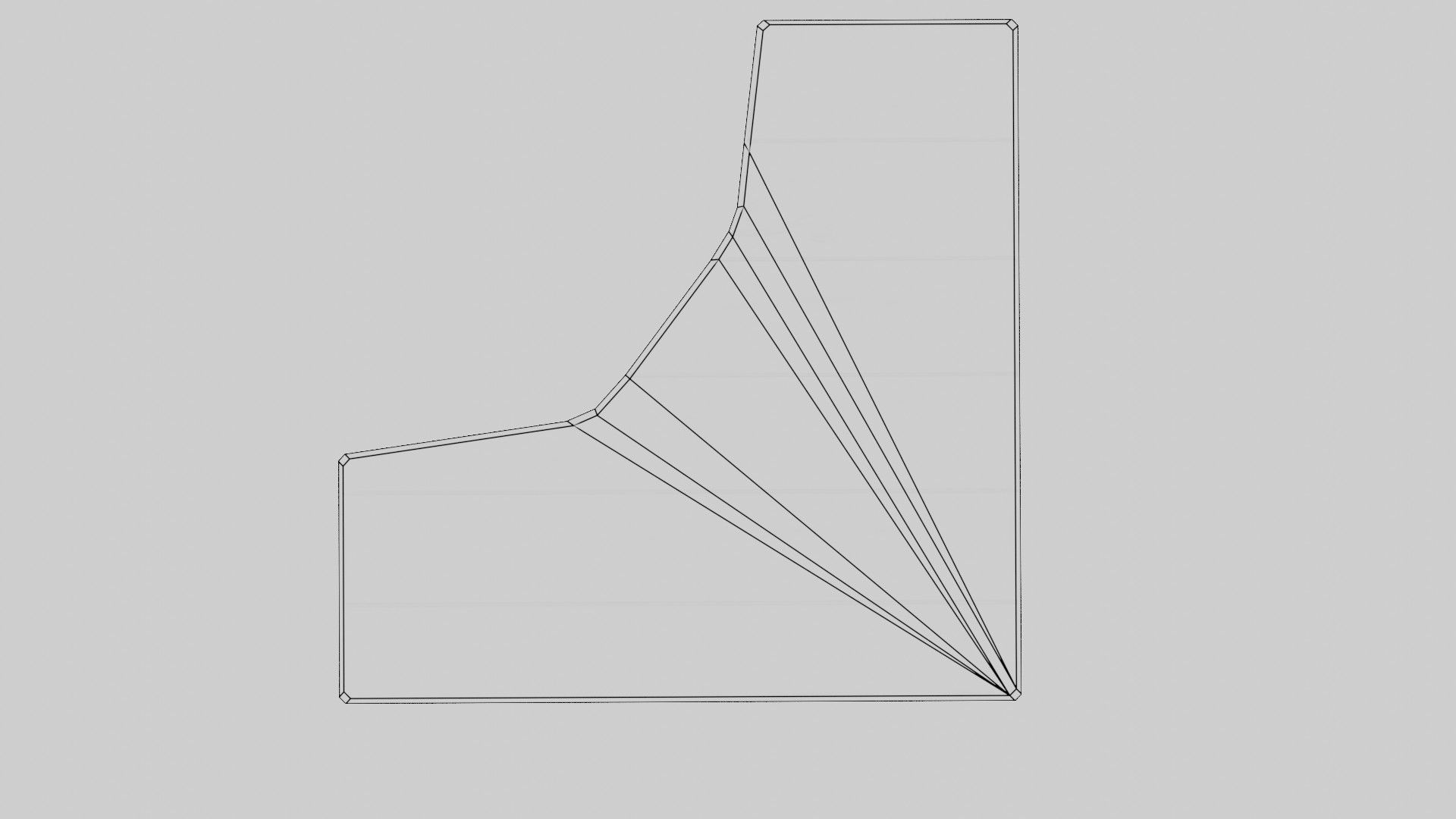 Writing table Low-poly 3D model_33