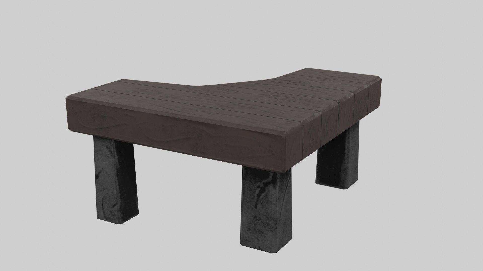 Writing table Low-poly 3D model_26