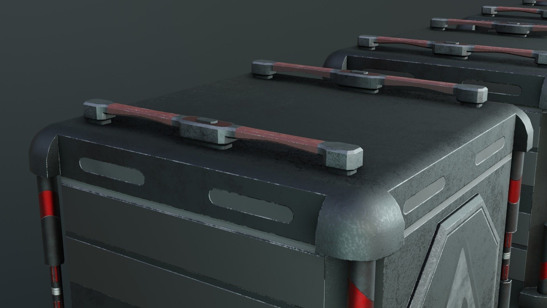 Sci-fi Crates Low-poly 3D model_12