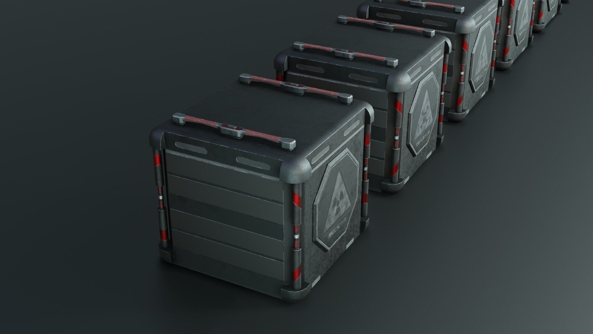 Sci-fi Crates Low-poly 3D model_11
