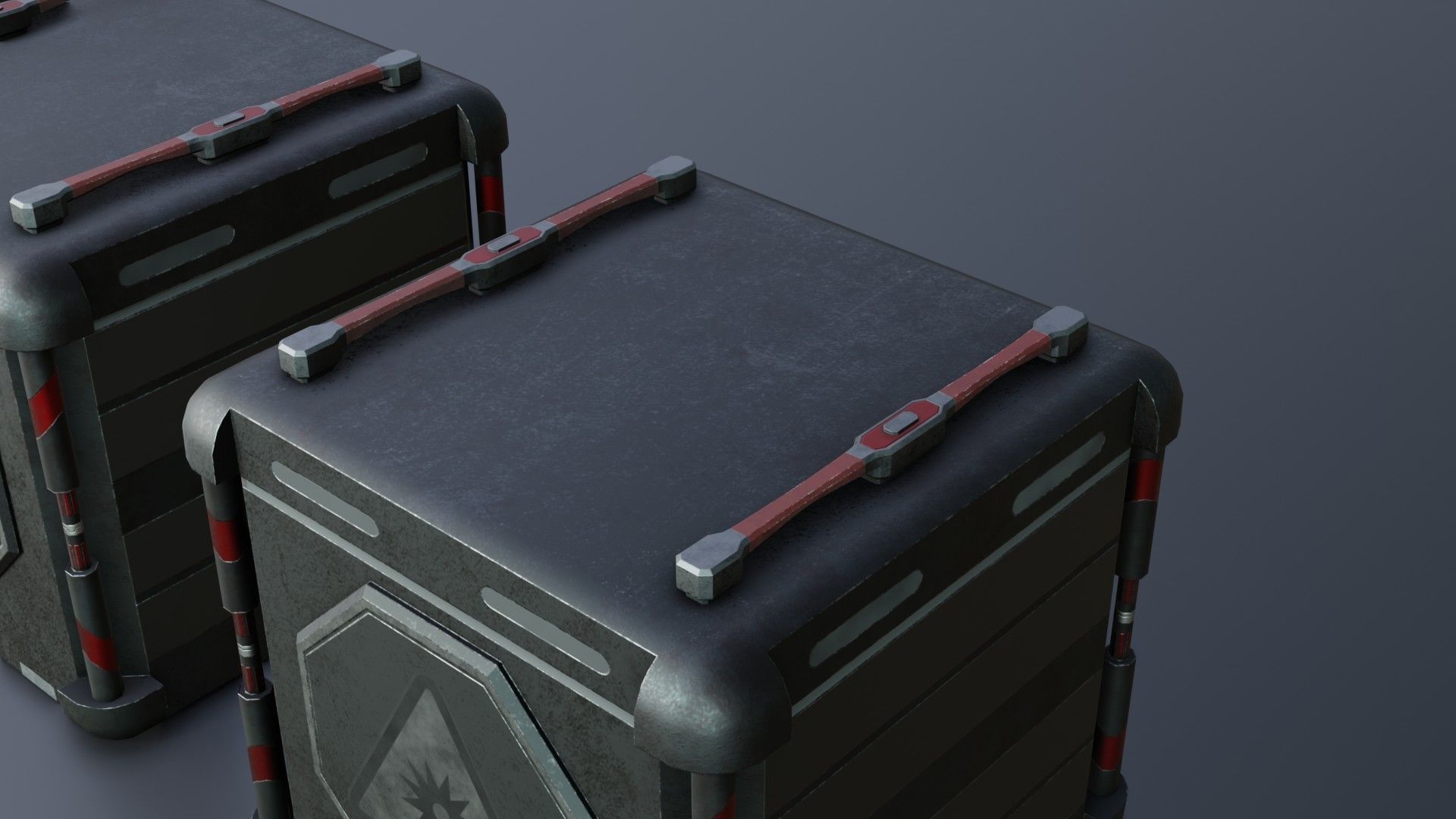 Sci-fi Crates Low-poly 3D model_8