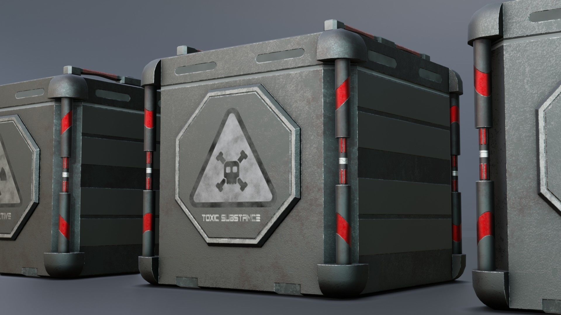 Sci-fi Crates Low-poly 3D model_4