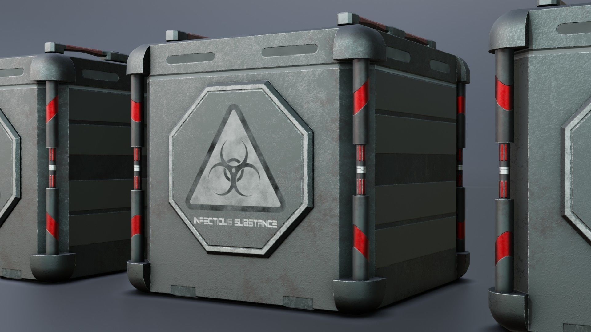 Sci-fi Crates Low-poly 3D model_1