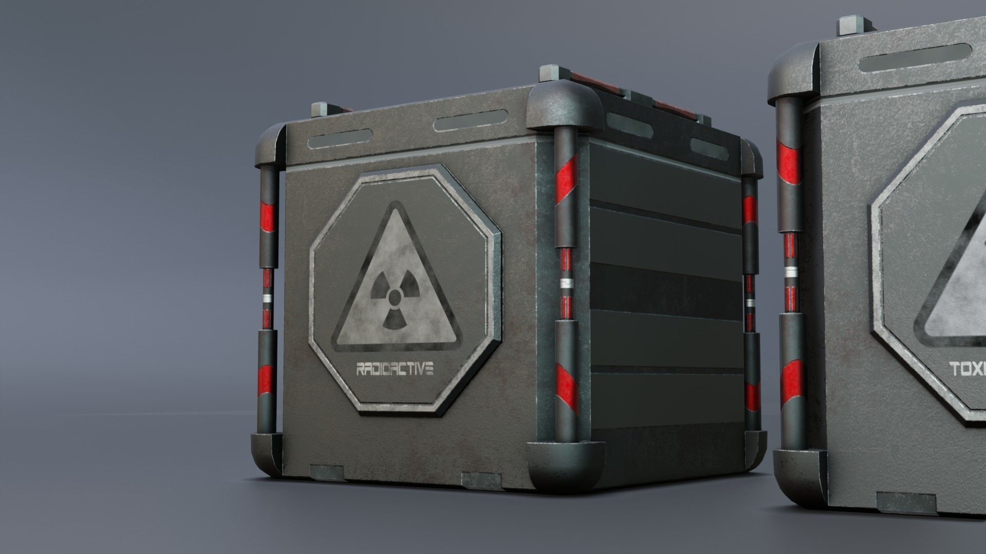 Sci-fi Crates Low-poly 3D model_3