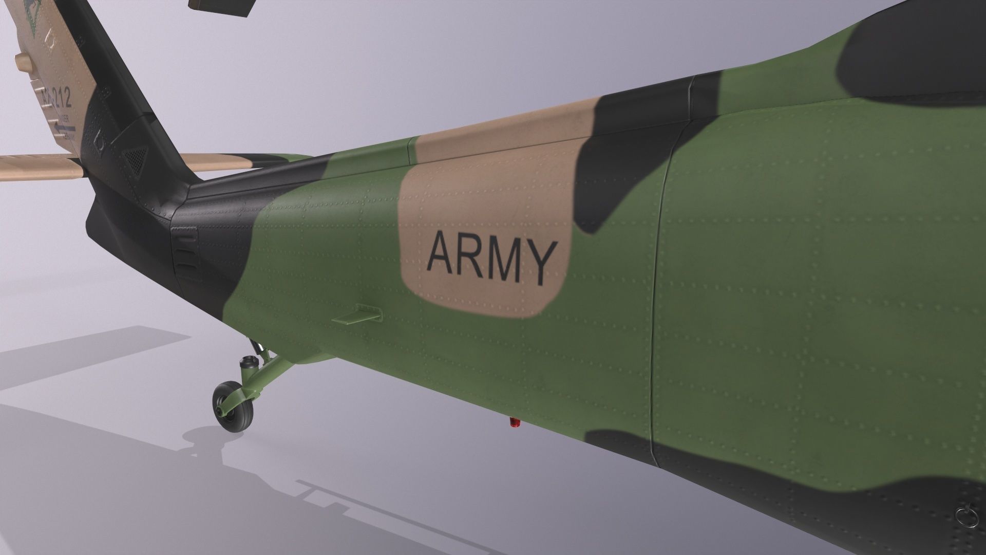 UH-60 Black Hawk Australian Army Static Low-poly 3D model_11