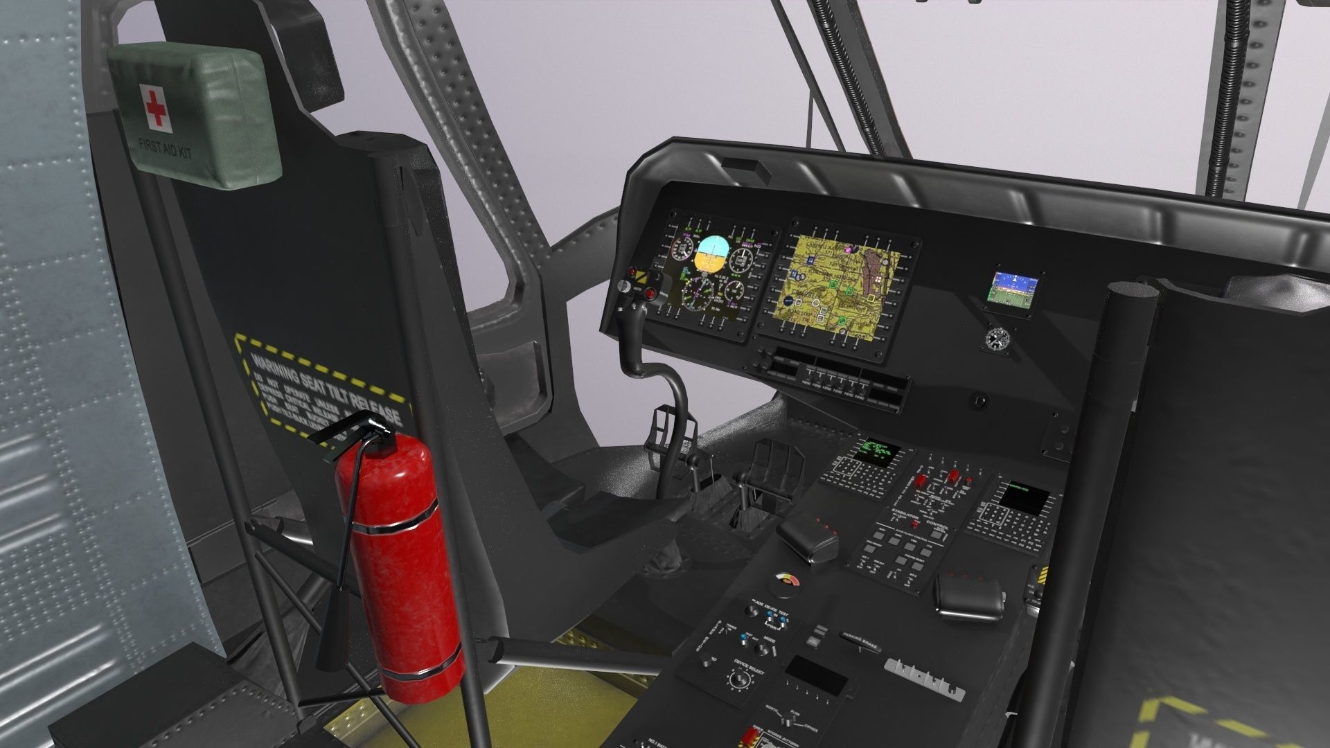 UH-60 Black Hawk Australian Army Static Low-poly 3D model_18