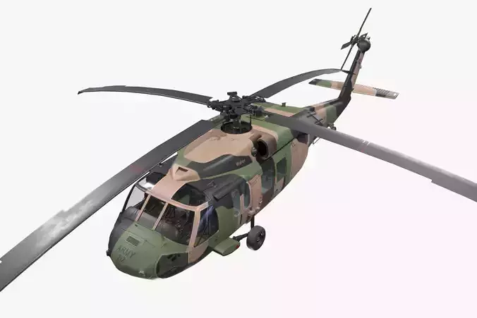 UH-60 Black Hawk Australian Army Static Low-poly 3D model
