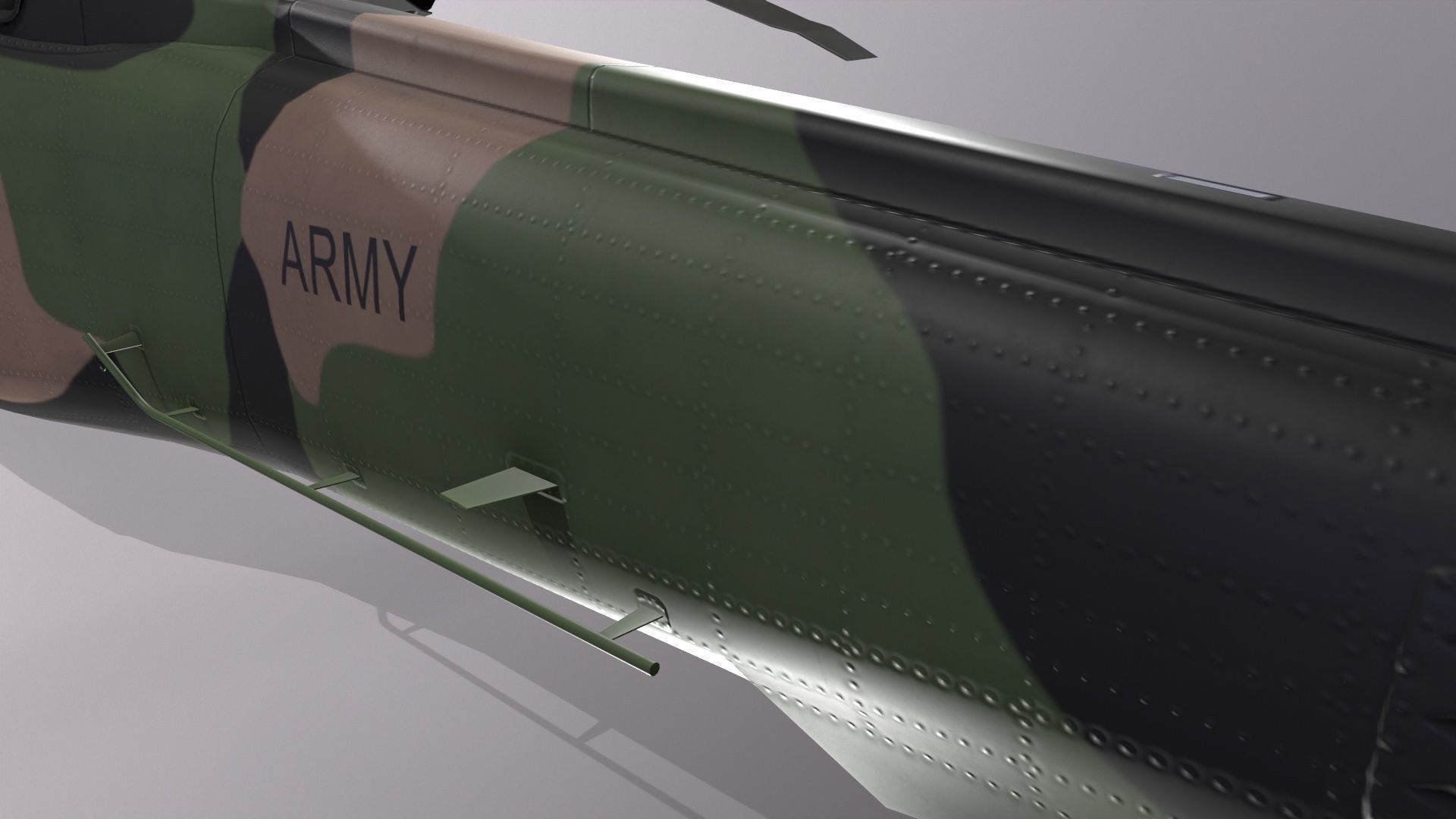 UH-60 Black Hawk Australian Army Static Low-poly 3D model_8