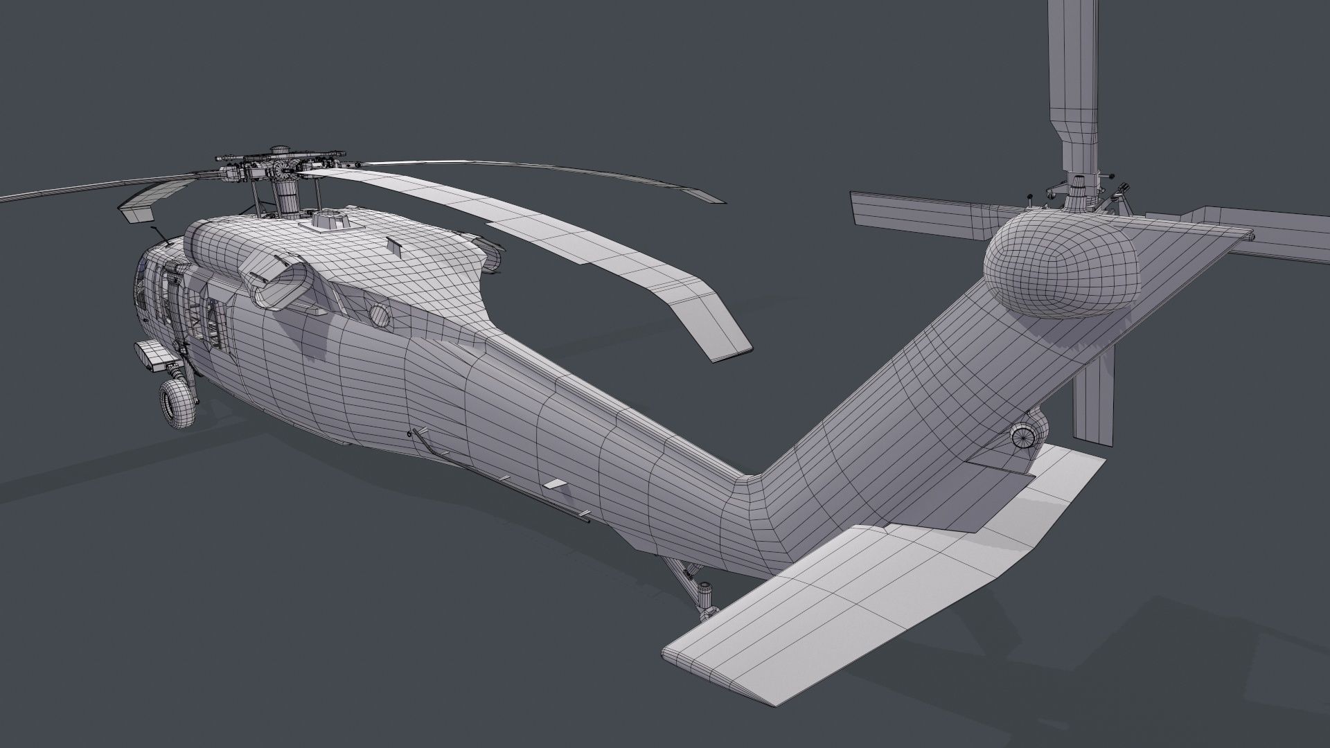 UH-60 Black Hawk Australian Army Static Low-poly 3D model_23