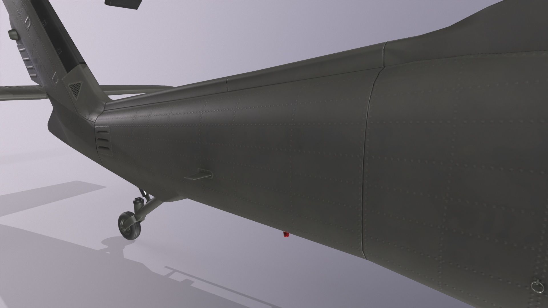 UH-60 Black Hawk Dark Static Low-poly 3D model_11