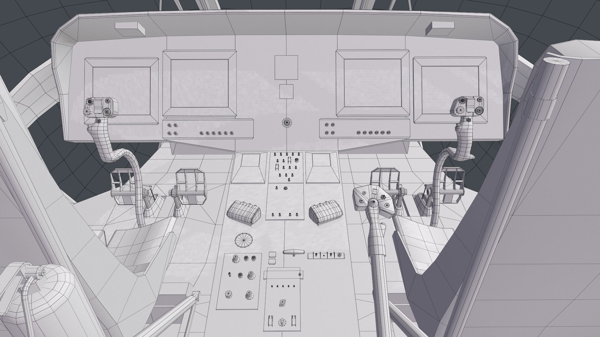 UH-60 Black Hawk Dark Static Low-poly 3D model_28